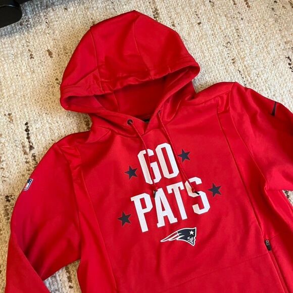 RARE NIKE NEW ENGLAND PATRIOTS SIDELINE LOCAL LOCKUP HOODIE Jacket Jersey Maye - Picture 4 of 7